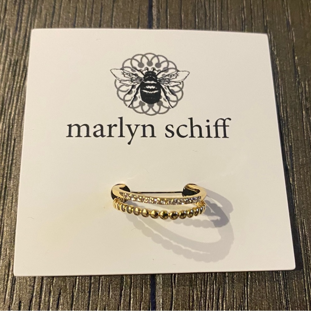 Marlyn Schiff Arielle Ring Gold-Tone Double Band